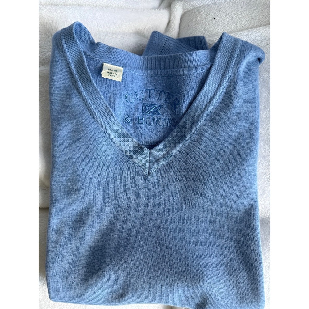 Men's Cutter & Buck Sweater Vest, XL, Blue, VNeck